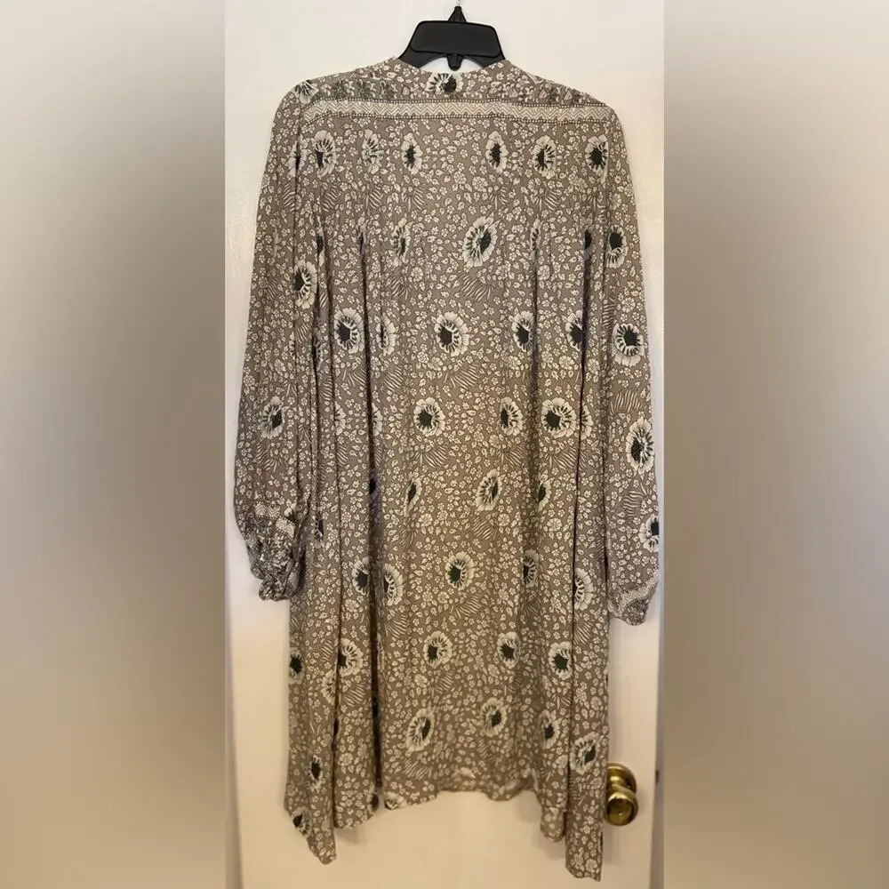 Natalie Martin Lizzy Short Dress Vintage Flowers Silver Size Small - Picture 4 of 7